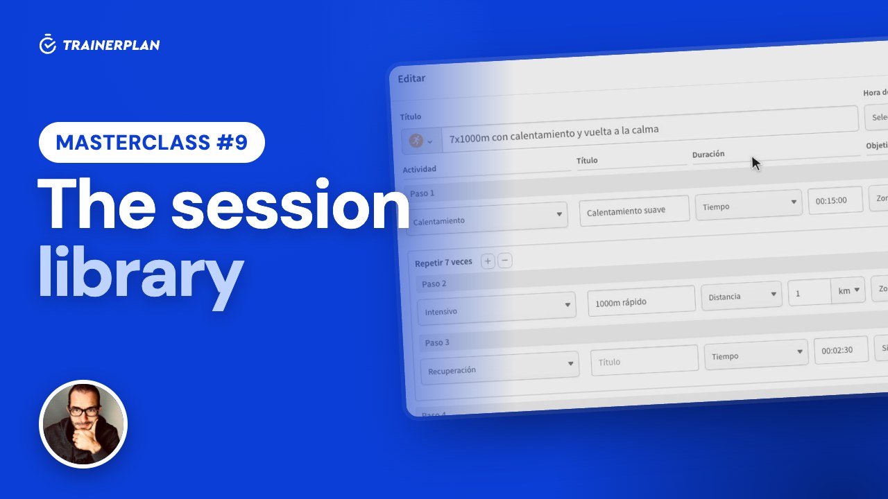 Masterclass #9 · The session library in TrainerPlan