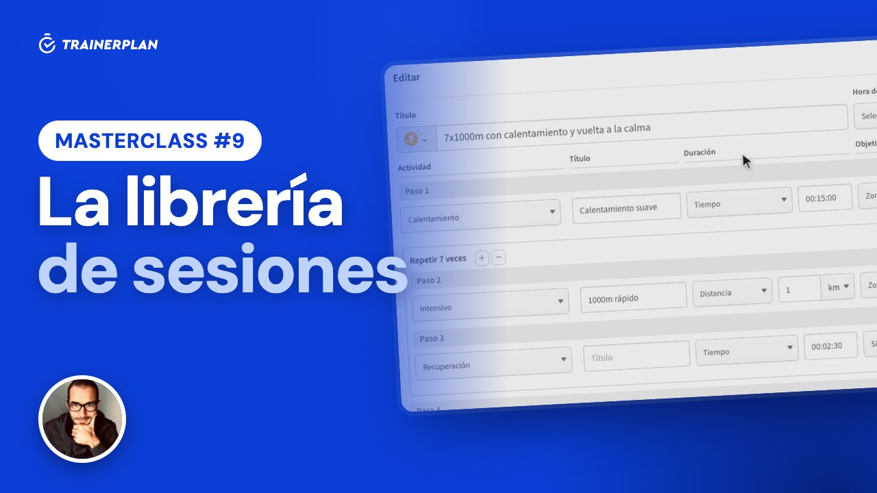 Masterclass #9 · La librería de sesiones en TrainerPlan