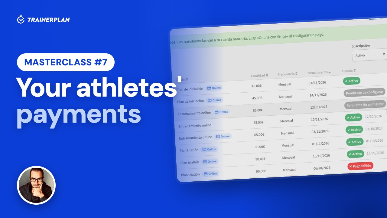 Masterclass #7 · Your athletes' payments in TrainerPlan